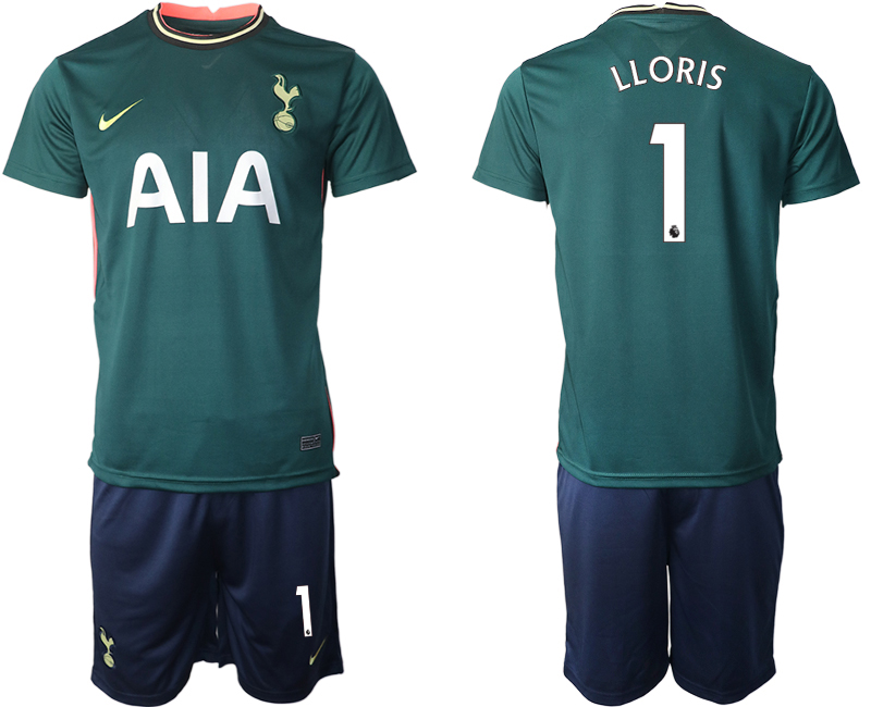 Men 2020-2021 club Tottenham away #1 green Soccer Jerseys->tottenham jersey->Soccer Club Jersey